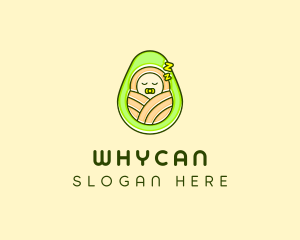 Toon - Sleeping Avocado Baby logo design