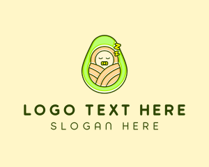 Sleep - Sleeping Avocado Baby logo design