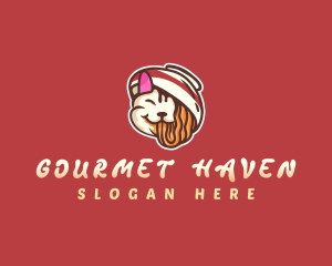 Asian Cat Ramen logo design