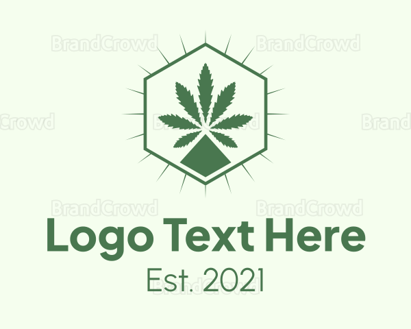 Weed Dispensary Hexagon Logo
