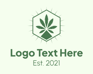 Herbal - Weed Dispensary Hexagon logo design