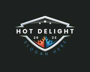 Cold Hot Refrigiration logo design