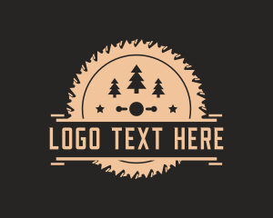 Lumberjack - Cutting Blade Industrial Woodworking logo design