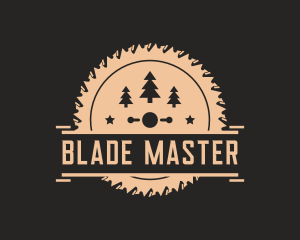 Cutting Blade Industrial Woodworking  logo design