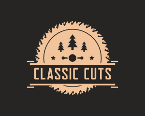 Cutting Blade Industrial Woodworking  logo design