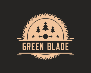 Cutting Blade Industrial Woodworking  logo design