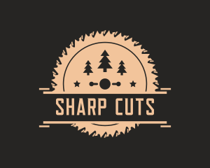 Cutting Blade Industrial Woodworking  logo design