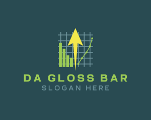 Arrow Bar Graph logo design