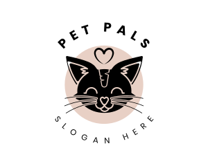 Pet Cat Veterinary logo design