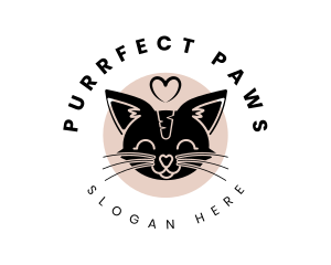 Pet Cat Veterinary logo design