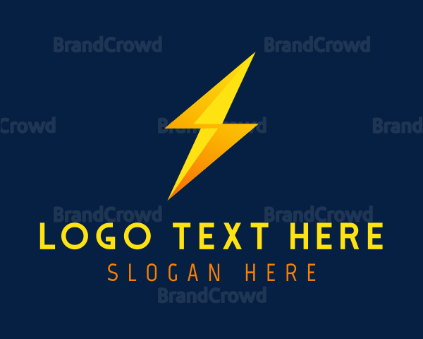 Yellow Lightning Letter S Logo