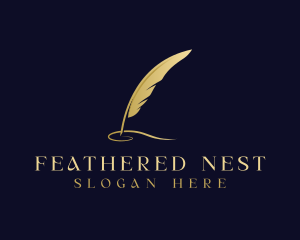 Feather Quill Calligraphy logo design