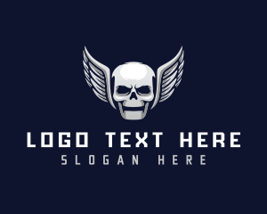 Death - Wing Skull Band logo design