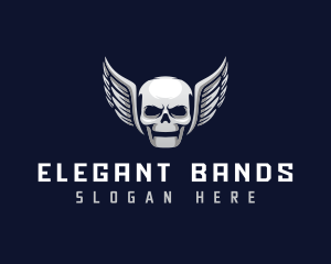 Wing Skull Band logo design