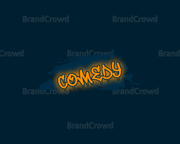 Neon Glow Graffiti Wordmark Logo