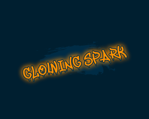 Neon Glow Graffiti Wordmark logo design