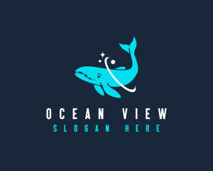 Marine Animal Whale logo design