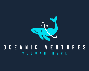 Marine Animal Whale logo design