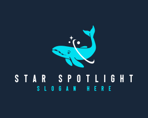 Marine Animal Whale logo design