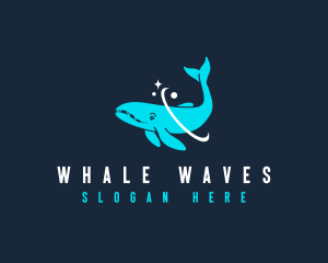 Marine Animal Whale logo design