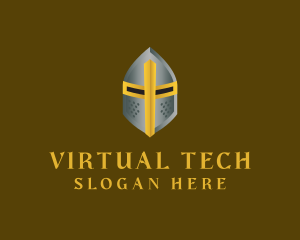 Online Gaming - Medieval Knight Templar logo design