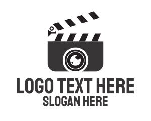 Media Clapperboard Camera Logo