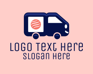 Logistic Services - Sushi Delivery Van logo design