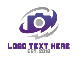 Photographer - Violet Flash Photographer logo design