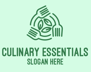 Healthy Salad Fork Food logo design