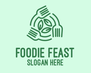 Eating - Healthy Salad Fork Food logo design