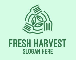 Healthy Salad Fork Food logo design