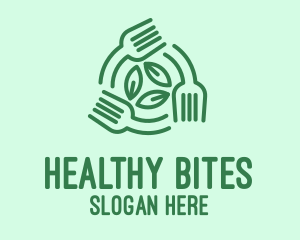 Healthy Salad Fork Food logo design