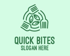 Healthy Salad Fork Food logo design