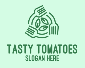 Healthy Salad Fork Food logo design