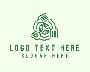 Healthy Salad Fork Food logo design