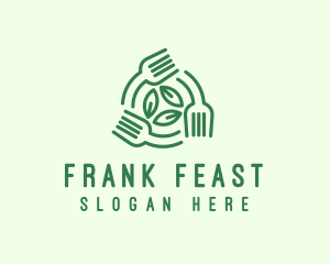 Healthy Salad Fork Food logo design