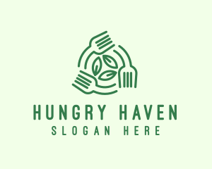 Healthy Salad Fork Food logo design