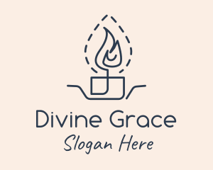 Religious - Religious Candle Flame logo design