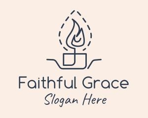 Religious - Religious Candle Flame logo design