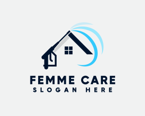 Pressure Washer House Care logo design