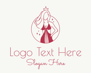 Pageant - Pink Pageant Queen logo design