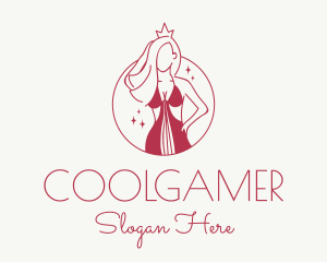 Girl - Pink Pageant Queen logo design