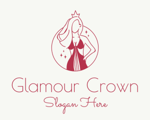 Pageant - Pink Pageant Queen logo design