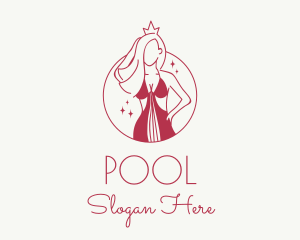 Female - Pink Pageant Queen logo design