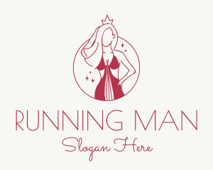 Maiden - Pink Pageant Queen logo design