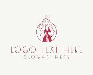 Lady - Pink Pageant Queen logo design