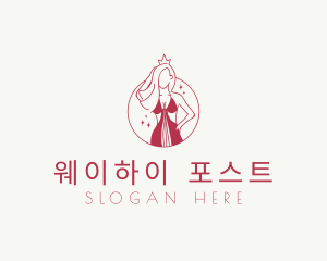 Pink Pageant Queen  logo design