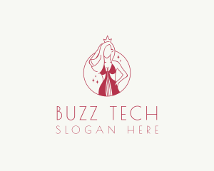 Pink Pageant Queen  logo design