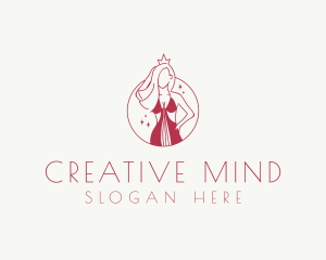 Pink Pageant Queen  logo design