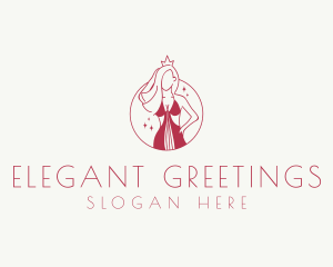 Pink Pageant Queen  logo design